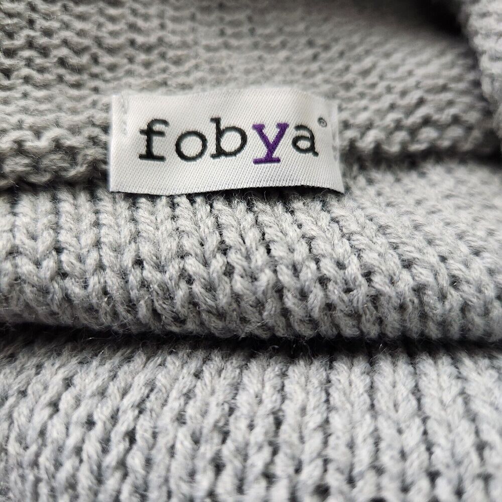 Fobya Soft Gray Cocoon Sweater Dolman Sleeves Size Small / Medium - Picture 3 of 7